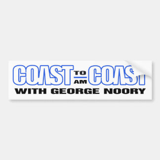 Coast To Coast AM Bumber Sticker (White w/ Blue)