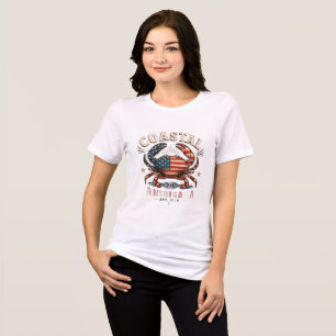 Coastal America Crab T-Shirt Tri-Blend Shirt