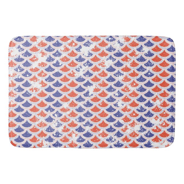 Coastal Americana Fish Scales Bath Mat (Front)
