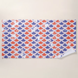 Coastal Americana Fish Scales Beach Towel