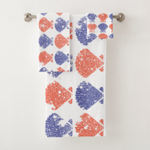 Coastal Americana Seashells Bath Towel Set