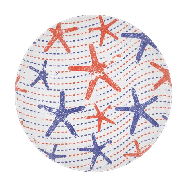 Coastal Americana Starfish Cutting Board (Front)