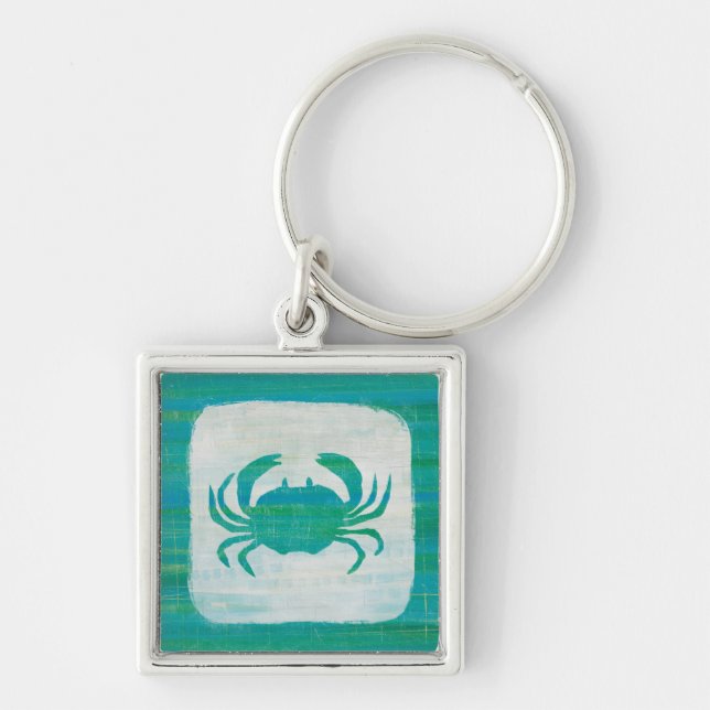 Coastal | Aqua Crab Key Ring (Front)