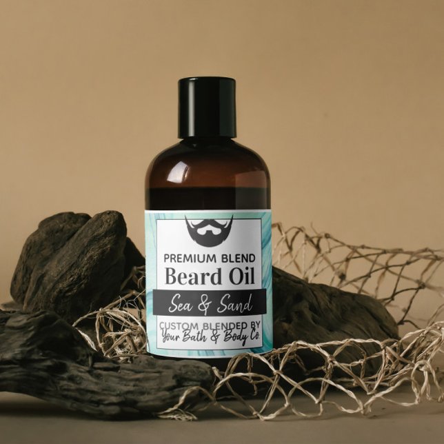 Coastal Aqua Sea Beard Oil Label + Ingredients (Creator Uploaded)