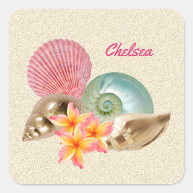 Coastal Arrangement Square Sticker (Front)