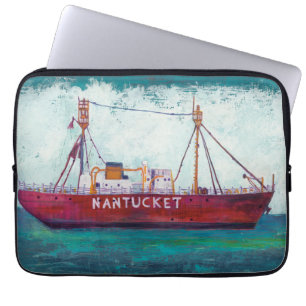 Coastal Art Nantucket Lightship Laptop Sleeve