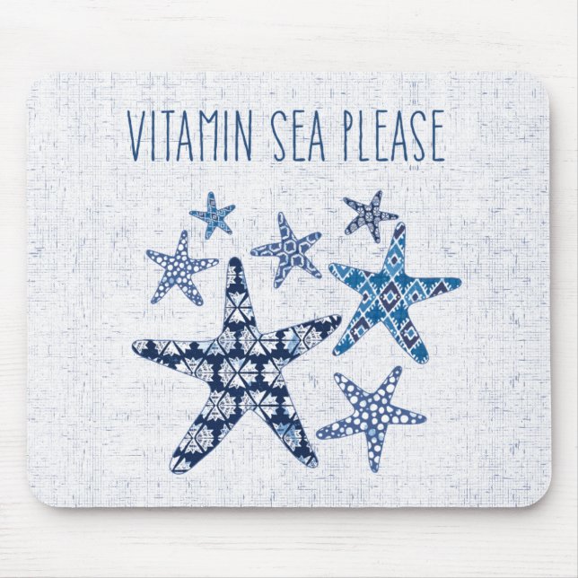 Coastal Art | Vitamin Sea Please Mouse Pad (Front)