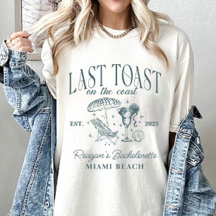 Coastal Bachelorette Cocktail Party Navy T-Shirt