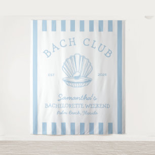 Coastal Bachelorette Party blue Backdrop bach club Tapestry