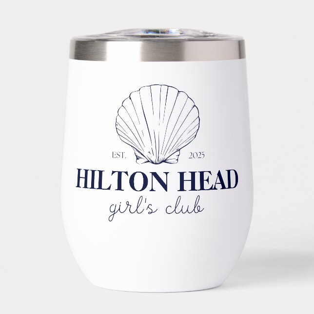 Coastal Bachelorette Party Thermal Wine Tumbler (Front)