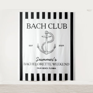 Coastal Bachelorette theme anchor bach club Tapestry