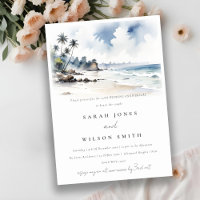 Coastal Bali Beach Palm Trees Wedding Anniversary