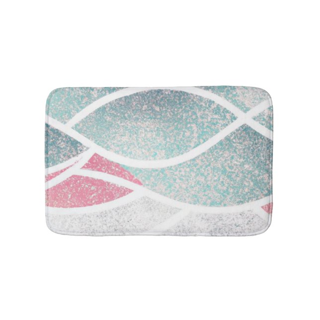 Coastal/Beach abstract waves  Bath Mat (Front)