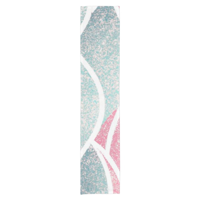 Coastal/Beach abstract waves  Short Table Runner (Front)