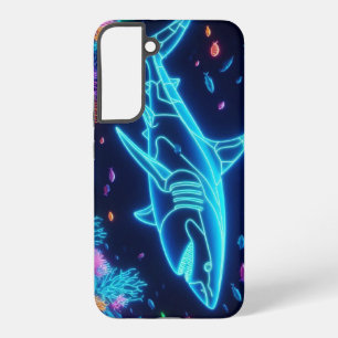 Coastal/Beach colourful neon shark Samsung Galaxy Case