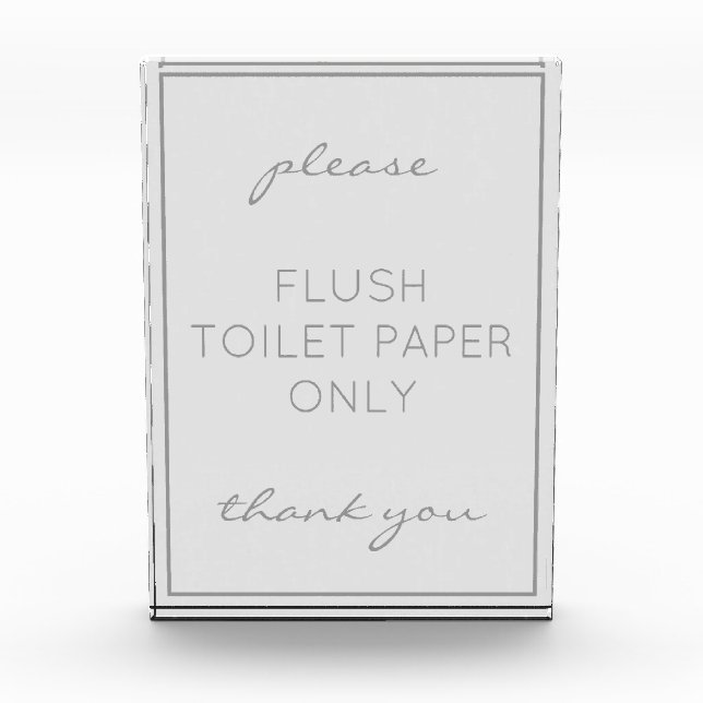 Coastal Beach Grey Bathroom Septic Block (Front)