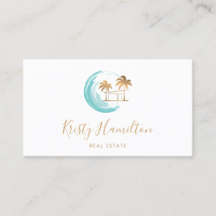 coastal beach house B'N'B real estate realtor Business Card