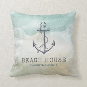 Coastal Beach House Nautical Family Coordinates Cushion