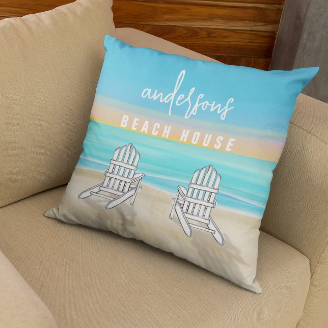 Coastal Beach House Ocean Custom Cushion (Creator Uploaded)
