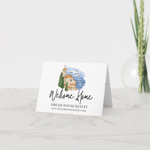 Coastal Beach House Summer Realtor Closing Card