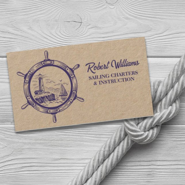 Coastal Beach Lighthouse Boating Sailing Nautical  Business Card (Coastal Beach Lighthouse Boating Sailing Nautical Business Card)