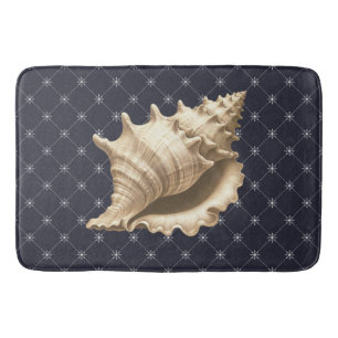Coastal/beach/nautical seashell  bath mat