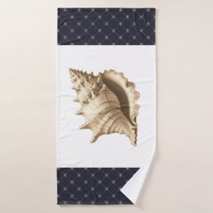 Coastal/beach/nautical seashell  bath towel