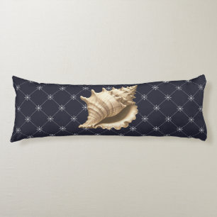 Coastal/beach/nautical seashell  body pillow