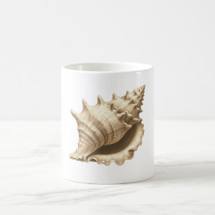 Coastal/beach/nautical seashell  coffee mug