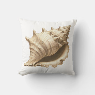 Coastal/beach/nautical seashell cushion