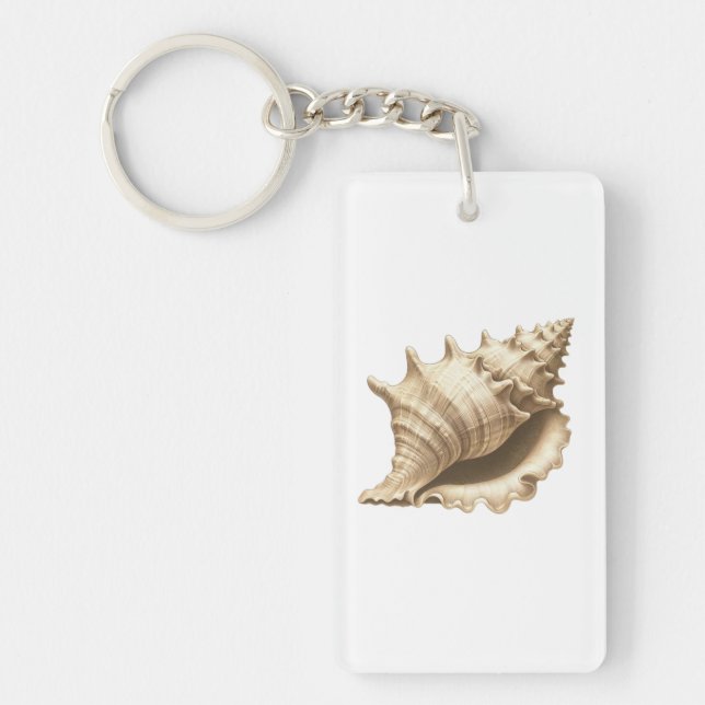 Coastal/beach/nautical seashell  key ring (Front)