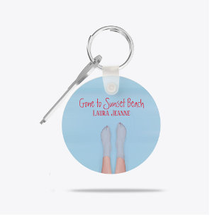 Coastal Beach Ocean Personalised Vacation Key Ring