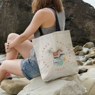 Coastal Beach Ocean   Surf Bachelorette Tote Bag