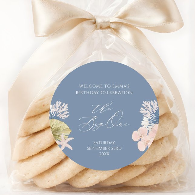 Coastal Beach One First Birthday Favour Labels (Creator Uploaded)
