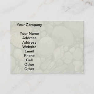 Coastal Beach Pebbles and Shells Painting Print Business Card
