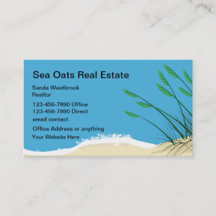 Coastal Beach Real Estate Agent Business Card