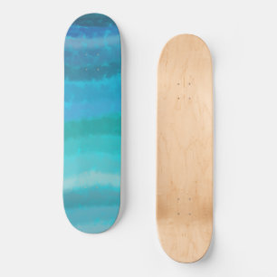 Coastal Beach Salty Waves On Turquoise  Skateboard