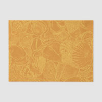 Coastal Beach Sea Shell Gold Yellow Decoupage