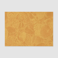 Coastal Beach Sea Shell Gold Yellow Decoupage