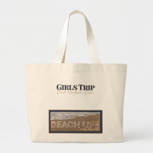 Coastal Beach Tote Bag | Girls Trip Beach Bag