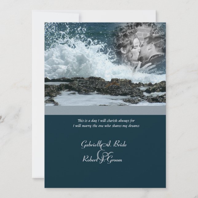 Coastal Beach Wedding Invitation (Front)