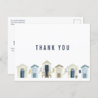 Coastal Beach Wedding Thank You 