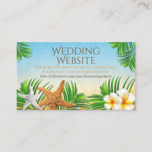 Coastal Beach - Wedding Website Enclosure Card
