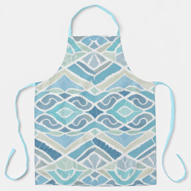 Coastal/beachy/nautical blue apron (Front)