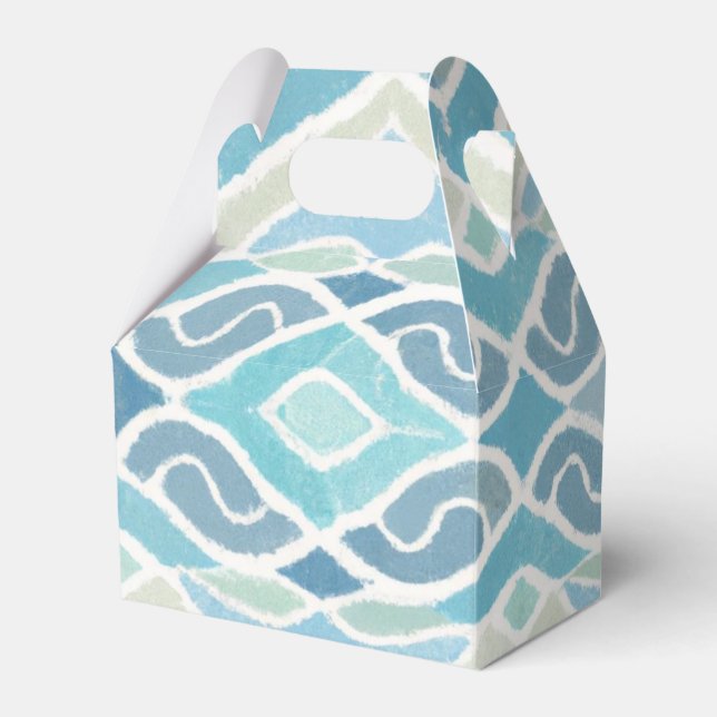 Coastal/beachy/nautical blue favour box (Front Side)