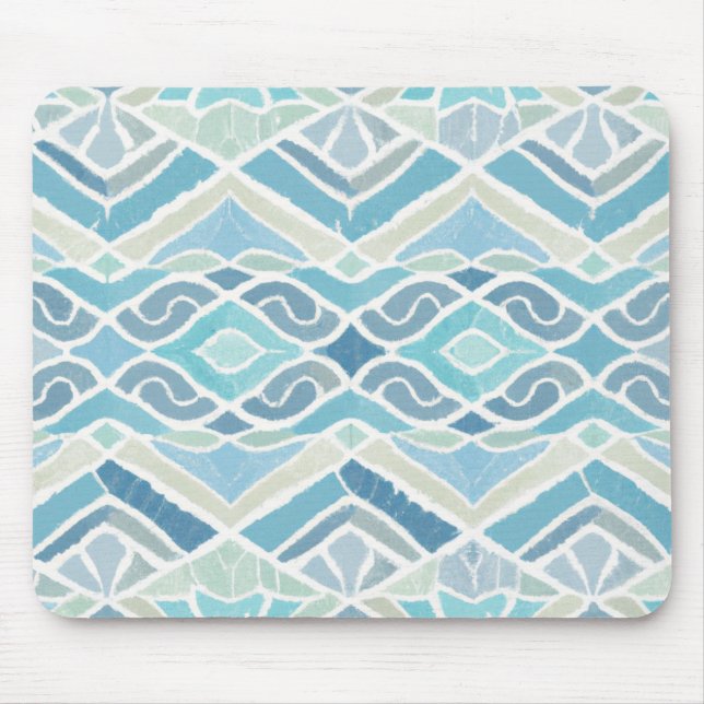 Coastal/beachy/nautical blue mouse pad (Front)