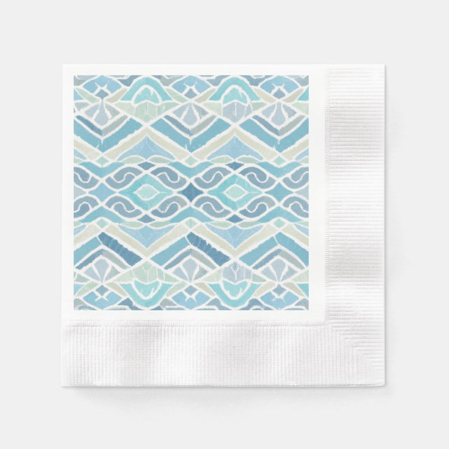 Coastal/beachy/nautical blue napkin (Front)