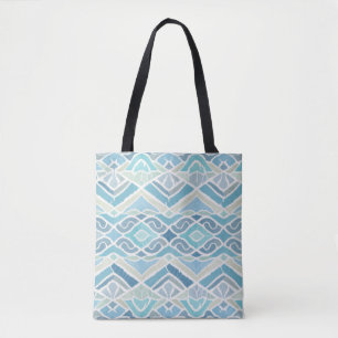 Coastal/beachy/nautical blue tote bag