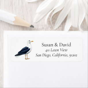 Coastal Bird Seagull Personalised Address