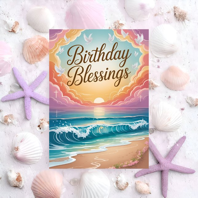 Coastal Birthday Blessings Card (Creator Uploaded)